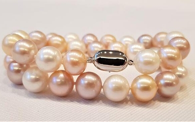 925 Silver - 11x12mm Multi Cultured Pearls - Bracelet