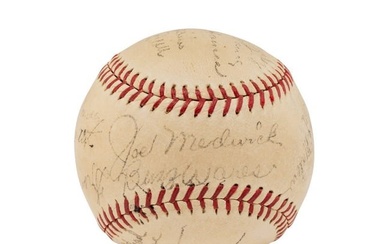 A 1934 St. Louis Cardinals Gashouse Gang Team Signed Autograph Baseball (PSA, JSA Auction Letters)