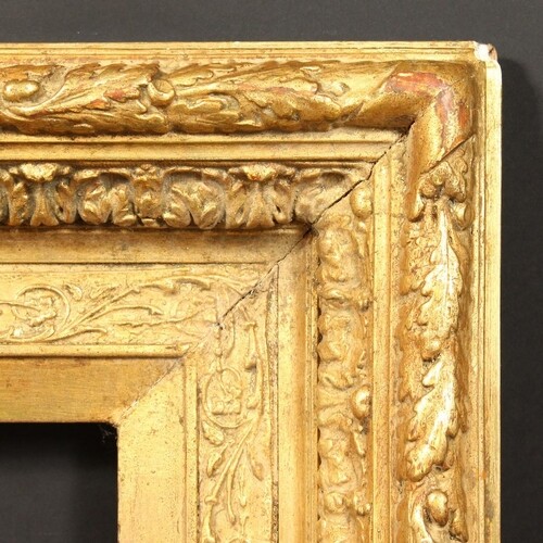 A 19TH Century Continental gilt composition frame, rebate si...