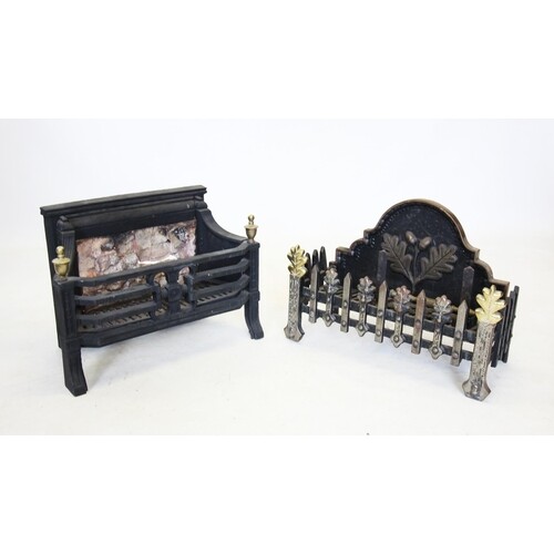 A 19th century style cast iron fire basket, 20th century, th...