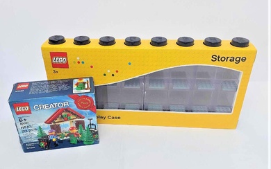 A 2013 Lego Creator Christmas Tree Stand Set 40082 & Lego Storage Minifigure Display Case Set 4066, in Original Packaging