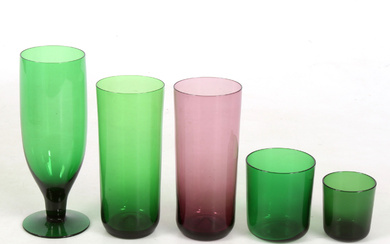 A 28-piece glassware set, second half of the 20th century.