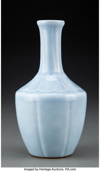 A Chinese Clair de Lune Porcelain Vase, Qing Dyn