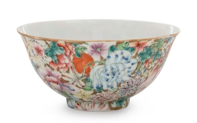 A Chinese Famille Rose 'Millefleur' Porcelain Bowl
