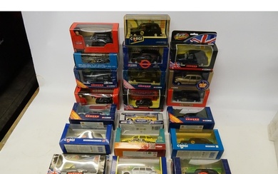 A Collection of 17 x Mostly Corgi "London Taxi" models along...
