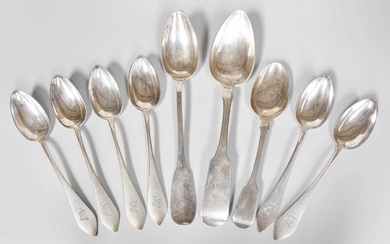 A Collection of Assorted Continental and Colonial Silver Flatware, including...