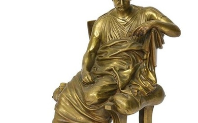 A Continental bronze model of a Roman Emperor