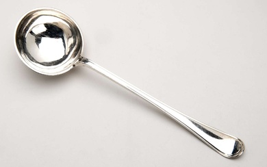 A Dutch silver soup ladle, Daniel van Outvorst