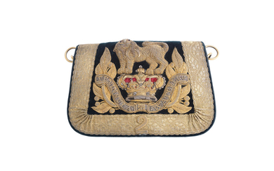 A Fine And Rare Officer's Embroidered Flap Pouch Of The 2nd Life Guards, Circa 1830-50