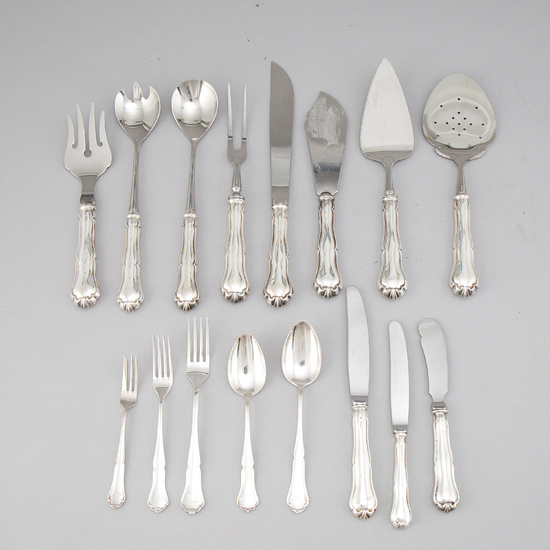 A Finnish silver cutlery, second half of the 20th century (63 pieces).