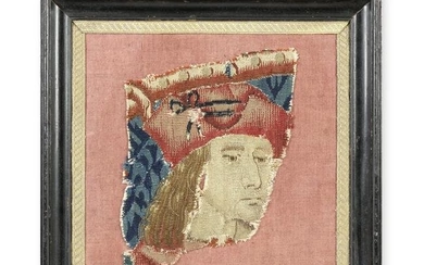 A Flemish tapestry fragment Late 15th century, possibly Tournai