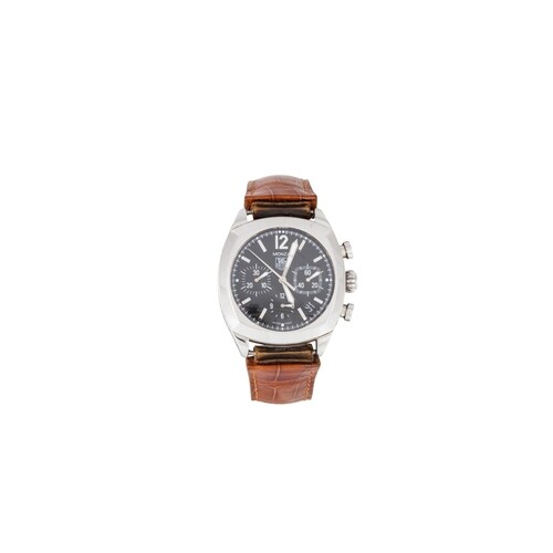 A GENT'S TAG HEUER MONZA WRIST WATCH, multi dial, brown leat...
