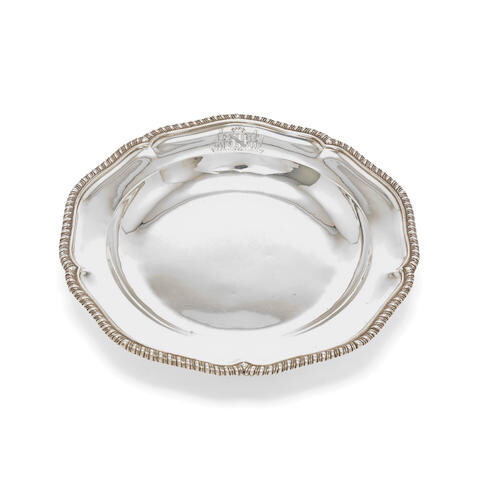 A George III Irish silver soup plate