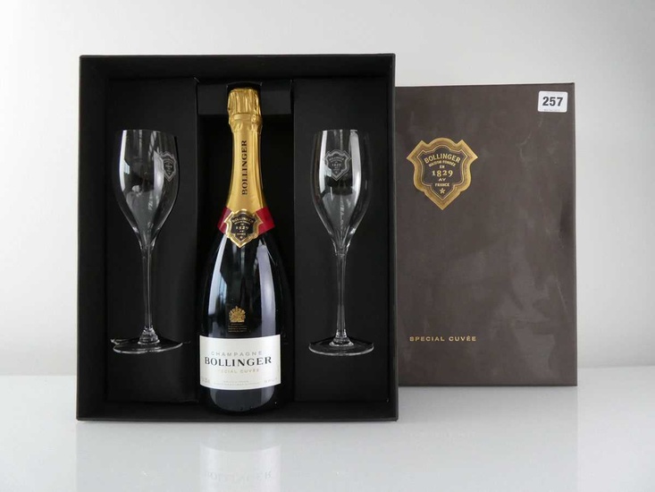 A Gift set of a bottle of Bollinger Special Cuvee...