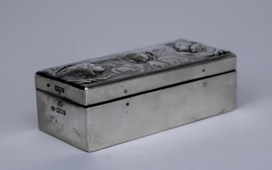 A Late Victorian Silver Mounted Three Division Rectangular Stamp...