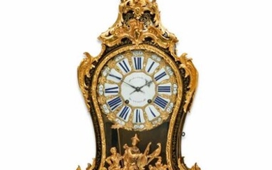A Louis XV Style Boulle Bracket Clock and Bracket