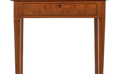 A Louis XVI Style Fruitwood Marquetry Dressing or Work