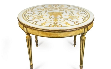 A Louis XVI Style Painted Circular Table
