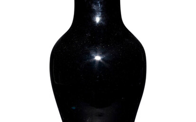 A Mirror Black Glazed Porcelain Vase