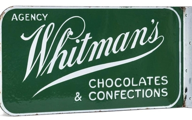 A PORCELAIN ENAMEL SIGN FOR WHITMAN'S CHOCOLATES