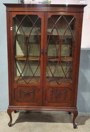 A QUEEN ANNE STYLE DISPLAY CABINET