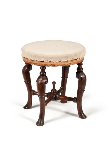 A Queen Anne beech stool
