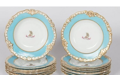 A Set of Chamberlain Worcester Porcelain Armorial