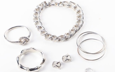 A Sterling silver jewelry group