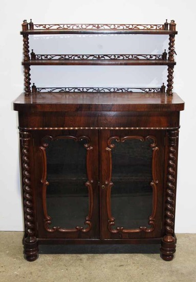 A VICTORIAN ROSEWOOD CHIFFONIER