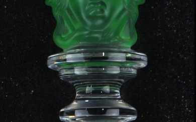 A Versace Rosenthal crystal 'Medusa' wine bottle stopper