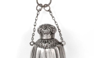 A Victorian Silver-Mounted Scent-Bottle, by Saunders and Shepherd, Birmingham, 1888,...