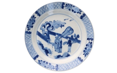 (-), A blue and white porcelain dish, decorated...