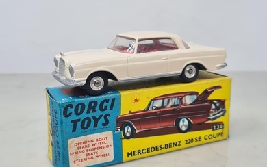 A boxed Corgi Toys No.230 cream Mercedes-Benz 220SE Coupe, N...
