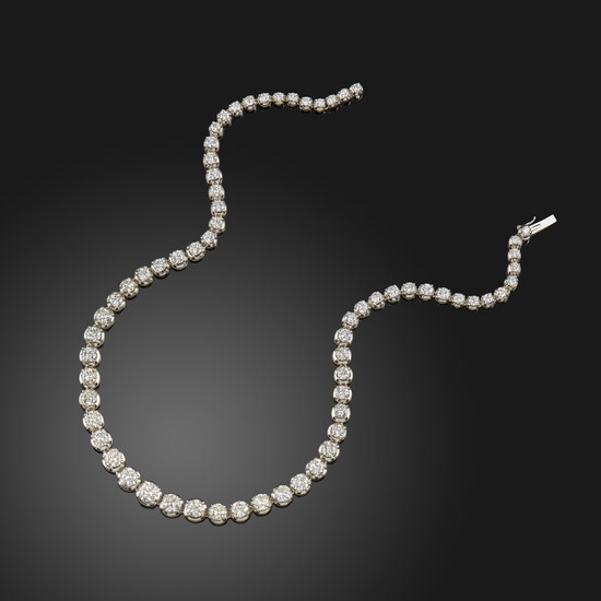A diamond rivière necklace