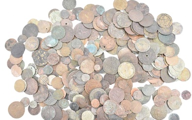 A good quantity of ancient and other coins, mostly copper,...
