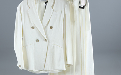 A jacket and skirt, linen, 1990s.