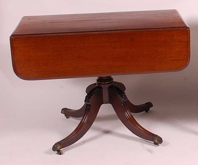 A late Georgian mahogany Pembroke table, having single end...