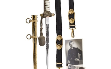 A model 1938 dagger for naval officers with portepee and hanger, maker WKC, Solingen