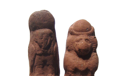 A pair of Egyptian terracotta votives, Roman Egypt