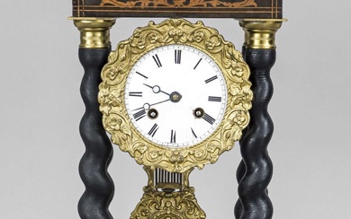 A portal clock, ebonized wood, 2nd