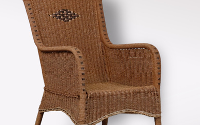 A rattan armchair, 20th century.