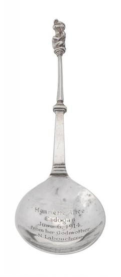 A scarce Arts and Crafts silver spoon by Ellen Caroline Woodward