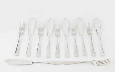 A set of six George V silver old English pattern...