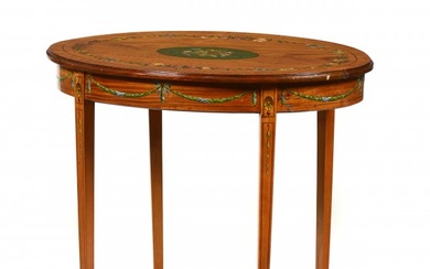 A small sized Sheraton side table