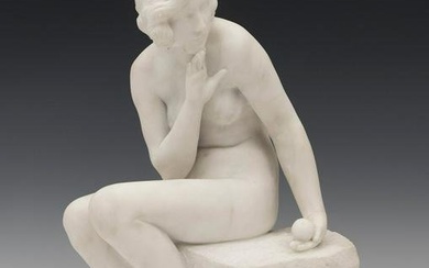 Ã‰MILE FERNAND-DUBOIS (France, 1869-1952). "Nude". In marble. Signed on the base.