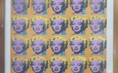 ANDY WARHOL 'Marilyn multiple', lithograph with Leo Castelli blue...
