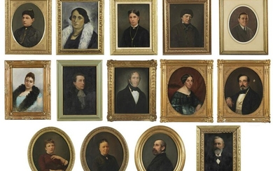 ARTISTI VARI Group of 14 portait of 19th century.
