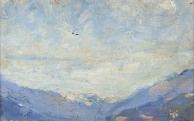 ARTURO TOSI (1871-1956) Montagne in azzurro