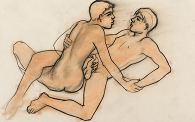 AVEL DE KNIGHT (1923 - 1995) Three drawings. Untitled (Two Young Men, 082),...