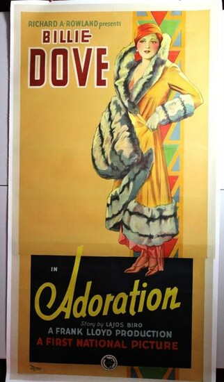 Adoration (1928) US 3SH Movie Poster LB